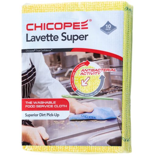 Chicopee Lavette Anti-Bacteriële Reinigingsdoek Super Geel 51x36 cm. 10 stuks