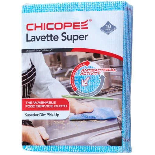 Chicopee Lavette Anti-Bacteriële Reinigingsdoek Super Blauw 51x36 cm. 10 stuks