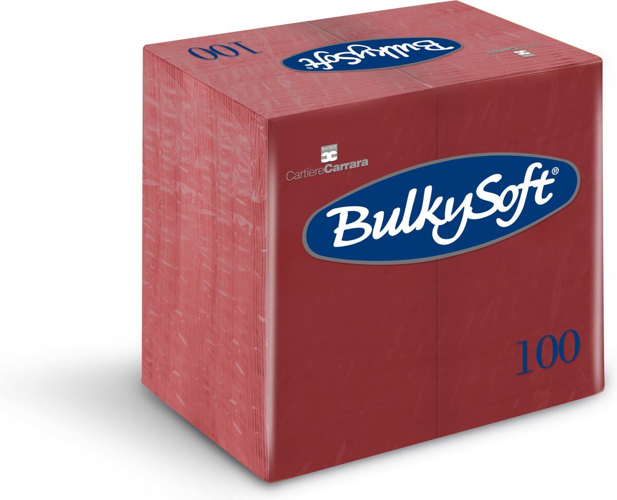 Servet rood BulkySoft 40 x 40 cm 2l 1/8 vouw - 20 x 100 st p/ds